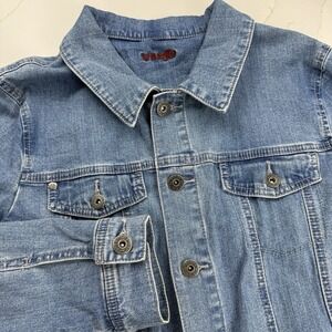 Wrangler Denim Trucker Jacket Womens Large Blue Medium Wash Western Era‎ Unknown